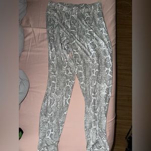 Snake print pajama pants